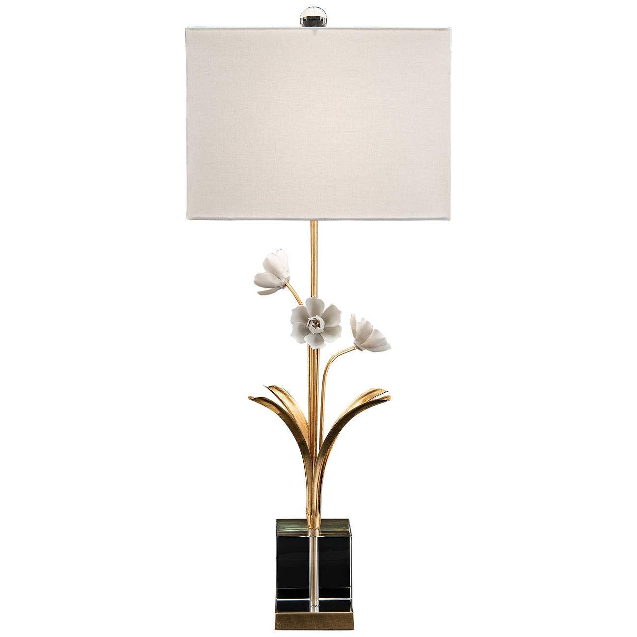 John Richard Spring Has Sprung Gold Leaf Metal Table Lamp | LampsPlus.com