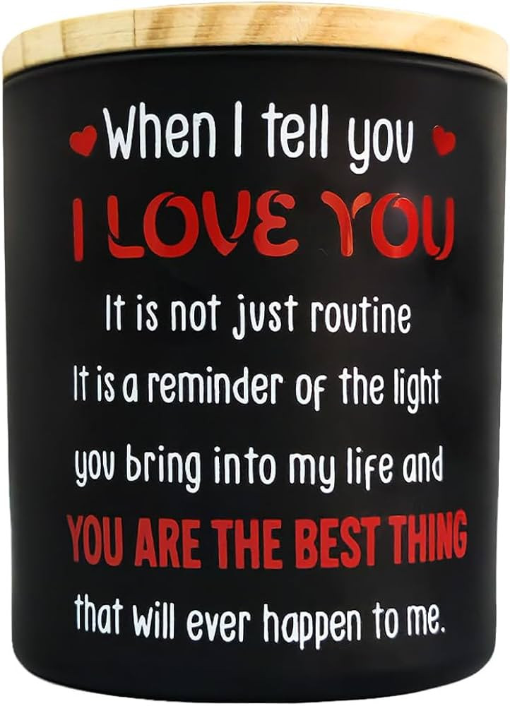 Christmas Couple Gifts for Her Wife Women Girlfriend - I Love You Vanilla Lavender Candle 10 oz -... | Amazon (US)