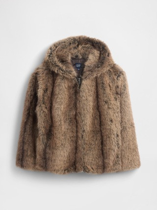 Faux Fur Relaxed Zip Hoodie | Gap (US)