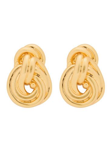 Knot 24kt gold-plated earrings | Harvey Nichols