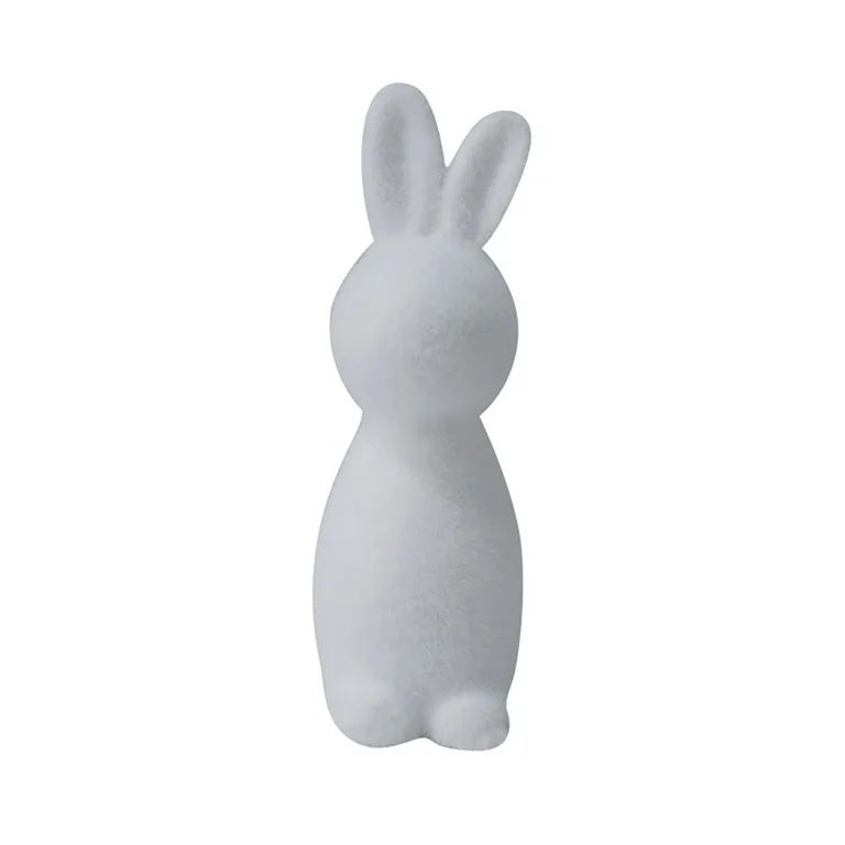 CHUOU Easter Flocked Bunny Decor, White, 7.48 Inch, the Fun Way For You To Celebrate Easter | Walmart (US)