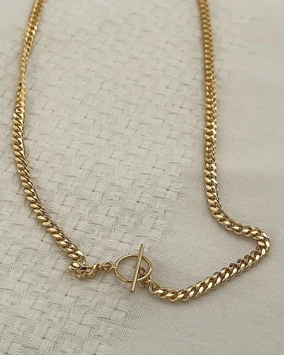 Curb Chain Necklace  Gold Filled Necklace Gold Filled Chain | Etsy | Etsy (US)