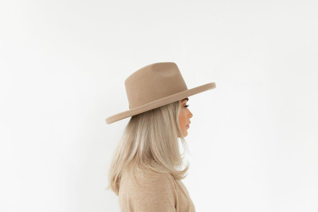 The Cara Loren Pencil Brim Hat - Tan | Gigi Pip