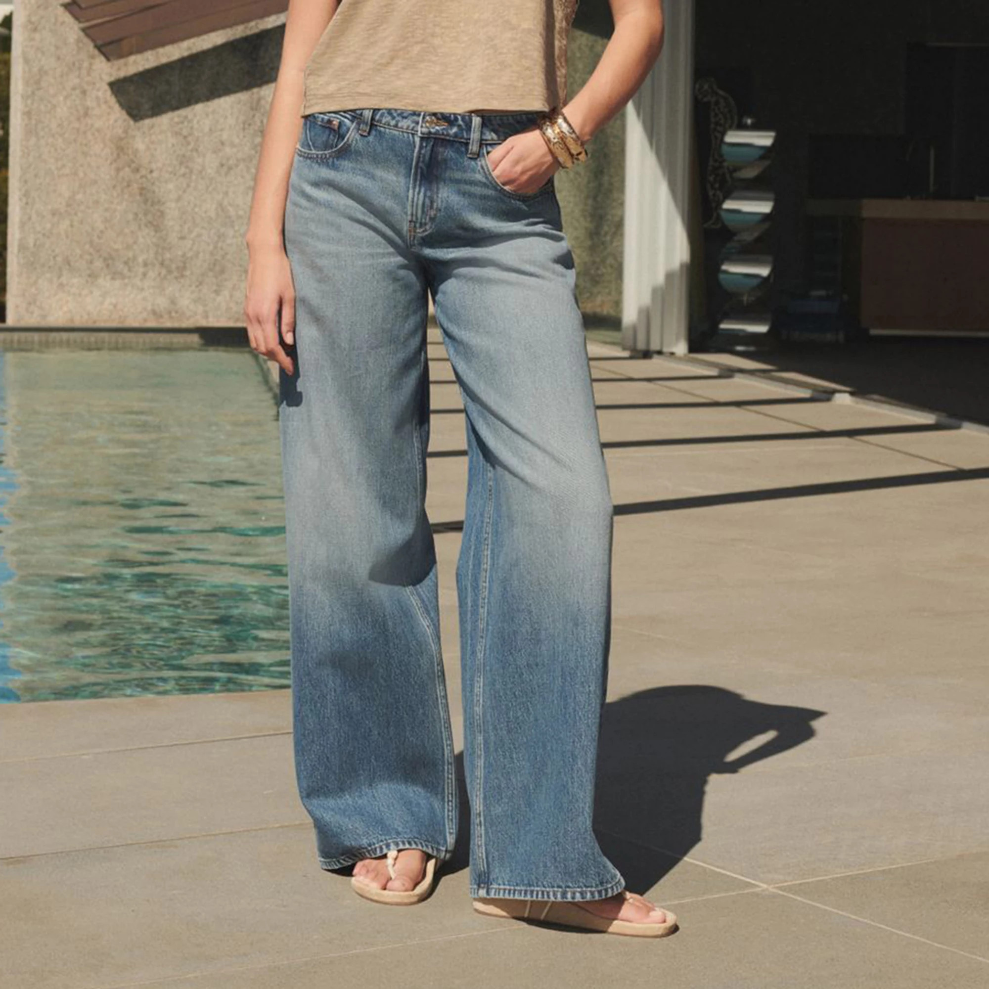 Women's NEXT Wide Leg Denim Jeans | Kohl's
