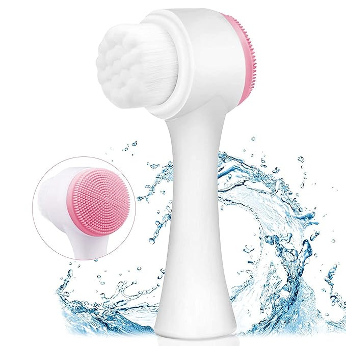 Face Brush - Manual Facial Cleansing, Double Side Skin Care Facial Cleaning Brush, Silicone Facia... | Amazon (US)