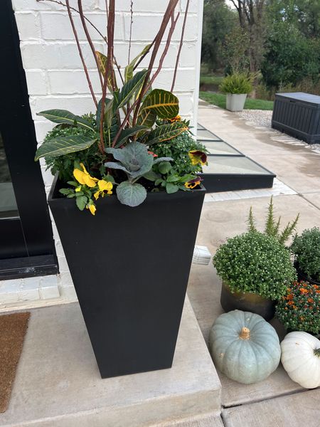 Tall black planter pots 2 for $125 Walmart home finds spring home 

#LTKhome #LTKstyletip