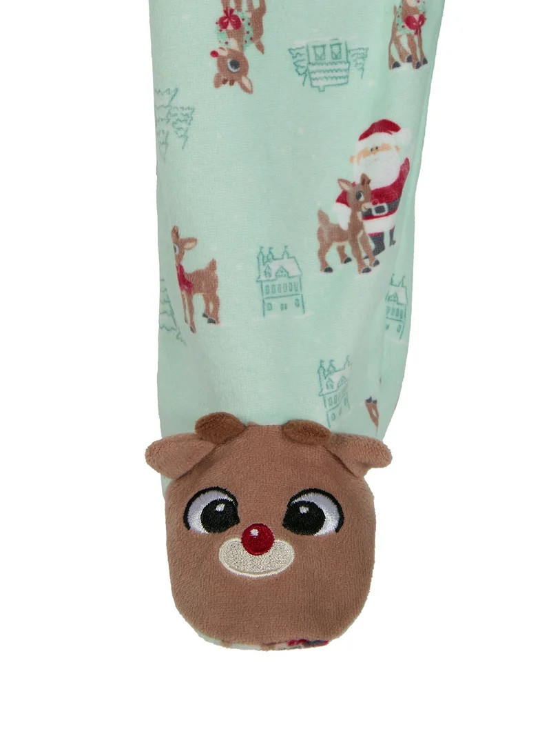 Rudolph Baby One-Piece Footed Sleep N' Play, Sizes Newborn-9 Months | Walmart (US)