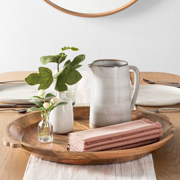 Oversized Carved Wood Tray - Hearth & Hand™ with Magnolia | Target