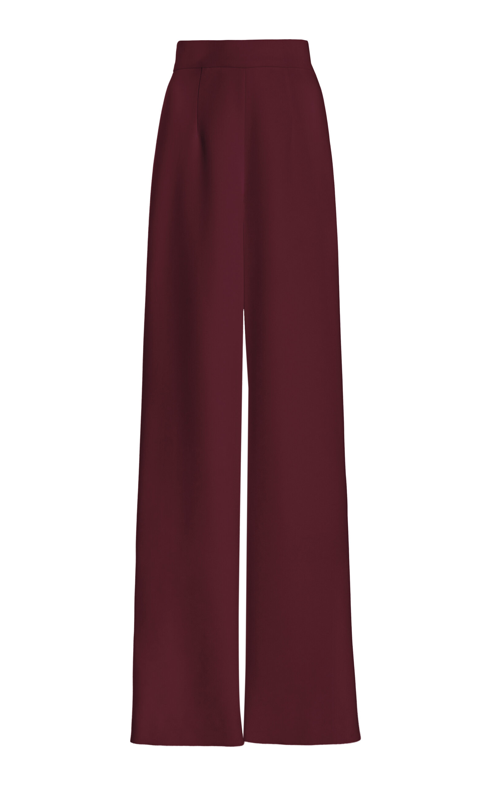 Sergio Hudson - Signature High-Waisted Wide-Leg Pants - Burgundy - US 4 - Moda Operandi | Moda Operandi (Global)