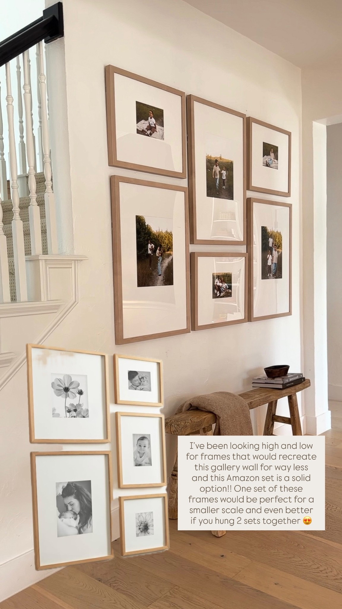 Love this Amazon frame set as a look for less option to recreate the feel of my gallery wall! Two paired together would be perfect for a large wall 👏

#LTKHome