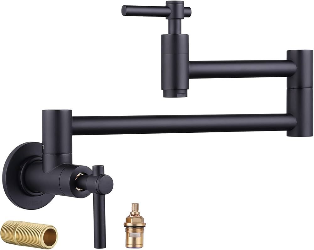 iVIGA Pot Filler Faucet Wall Mount, Folding Kitchen Faucet with Double Joint Swing Arm, Single Ho... | Amazon (US)