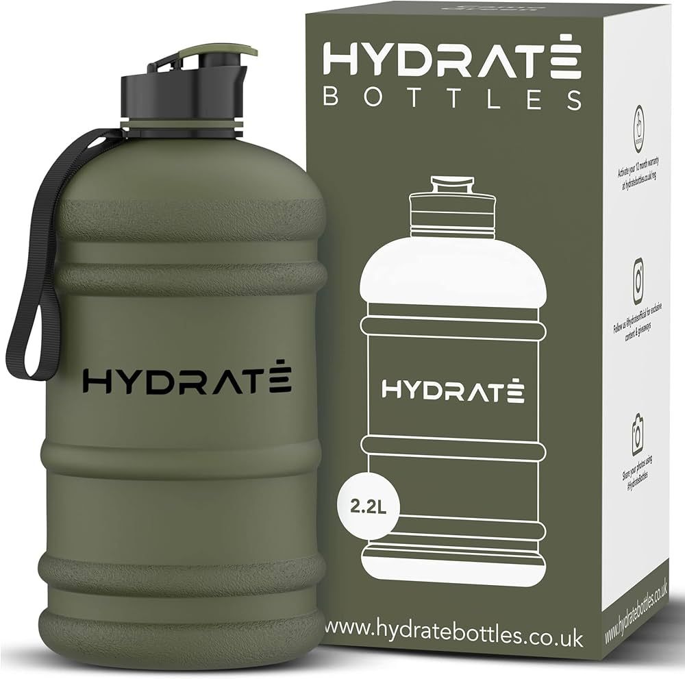 HYDRATE XL Jug 1.3,2.2,3.8 Litre Water Bottle - BPA Free, Flip Cap, Ideal for Gym - | Amazon (US)