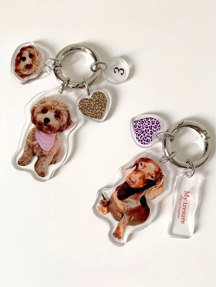 1pc Customized Acrylic Pet Photo Keychain, Personalized Gift For Boyfriend, Girlfriend,... | SHEIN