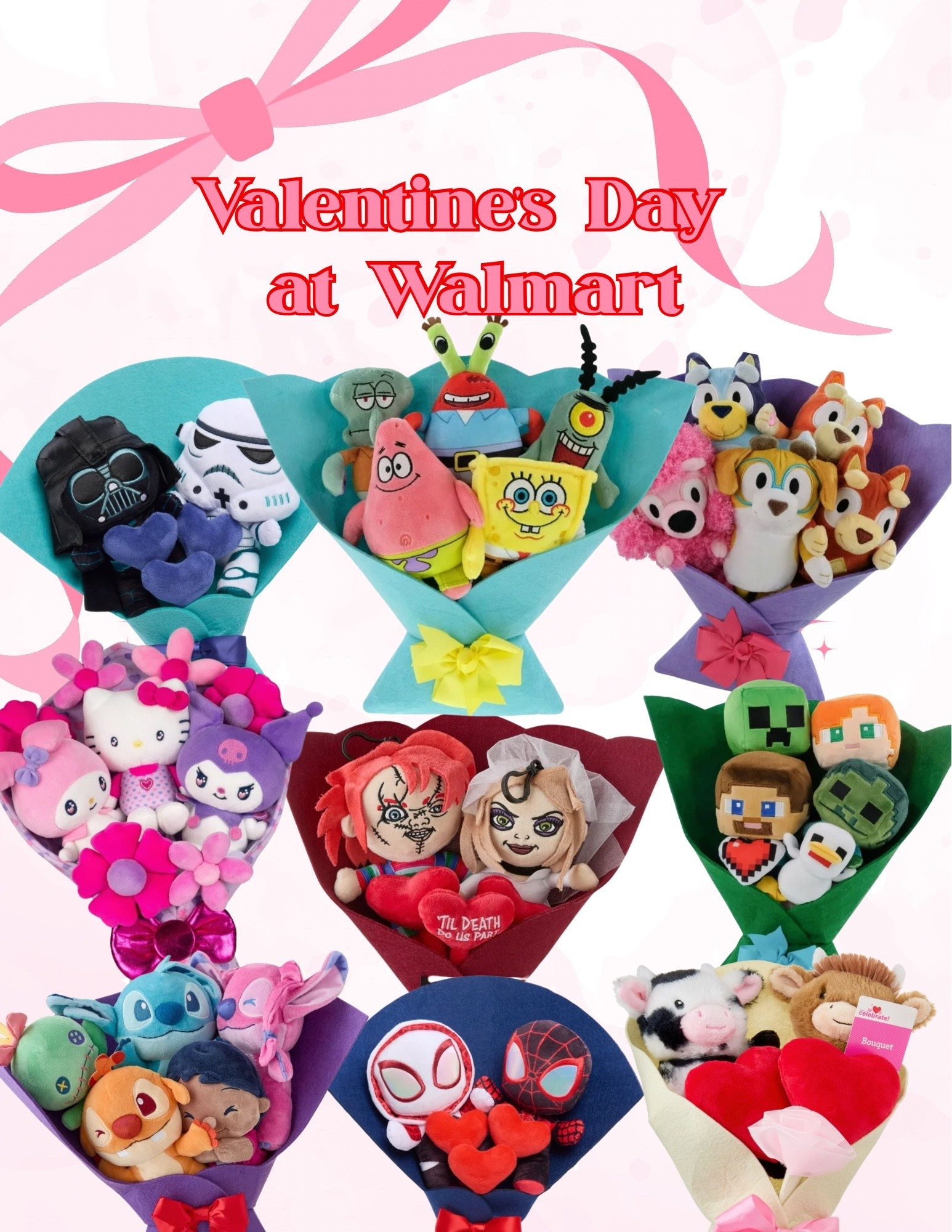 Valentine’s Day is approaching. Gift your little one something special 💗 Walmart has the cutest character plush bouquets right now and they’re such an easy, affordable gift idea! 
#LTKValentines #LTKGiftIdeas #WalmartFinds #WalmartValentines #KidsValentines #PlushBouquet #ValentinesForKids #ValentineGiftGuide

#LTKFindsUnder50 #LTKmomlife #LTKKids