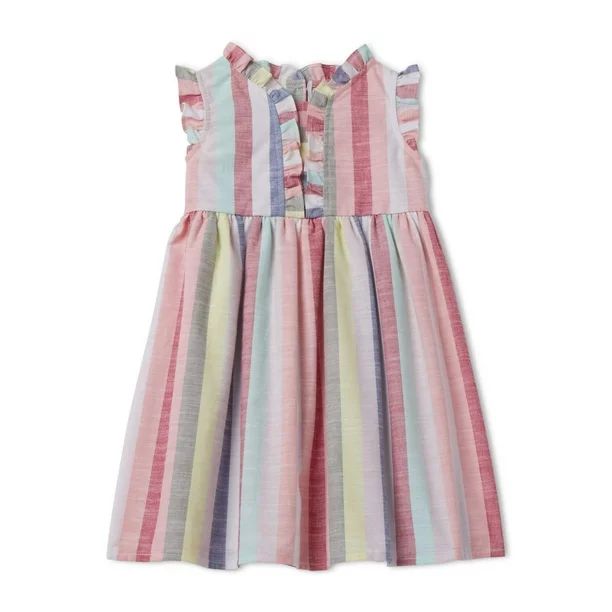 Wonder Nation - Wonder Nation Baby and Toddler Girls' Striped Sleeveless Dress - Walmart.com | Walmart (US)