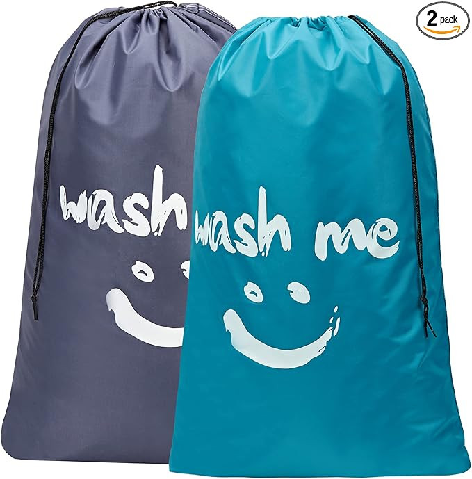 HOMEST 2 Pack XL Wash Me Travel Laundry Bag, Dirty Clothes Organizer, Large Enough to Hold 4 Load... | Amazon (US)