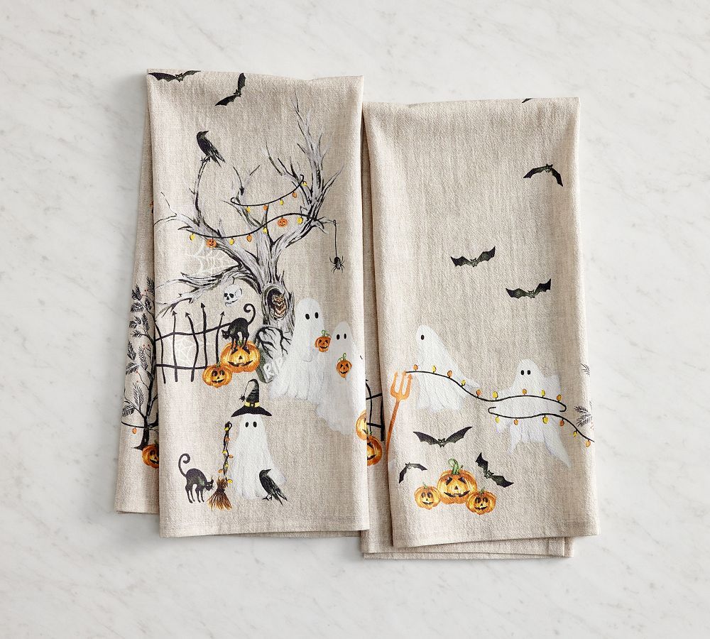 Scary Squad Cotton Tea Towels - Set of 2 | Pottery Barn (US)
