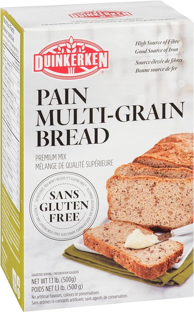 DUINKERKEN FOODS Gluten Free High Fiber, Multi-Grain Bread Mix, 500 Grams | Amazon (CA)