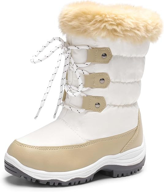 DREAM PAIRS Girls Snow Boots Warm Cozy Anti-Slip Lightweight Mid Calf Faux Fur Lining Winter Shoe... | Amazon (US)