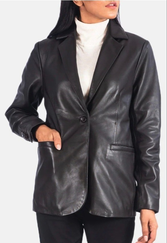 Brown leather blazer jacket for women.Can be tailored for your height and size which makes it petite-friendly

#LTKPetite #LTKMidsize