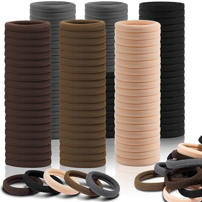 IKOCO 150PCS Hair Ties No Damage for Women, Ouchless Cotton Hair Ties for Thick Hair, Multicolor | Amazon (US)