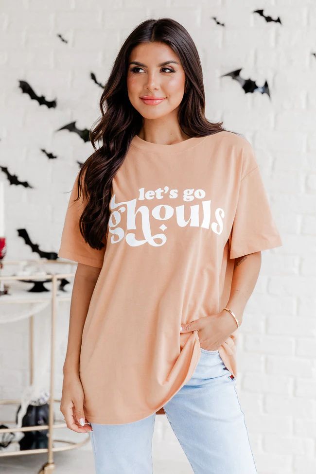 Lets go Ghouls Clay Graphic Tee | Pink Lily