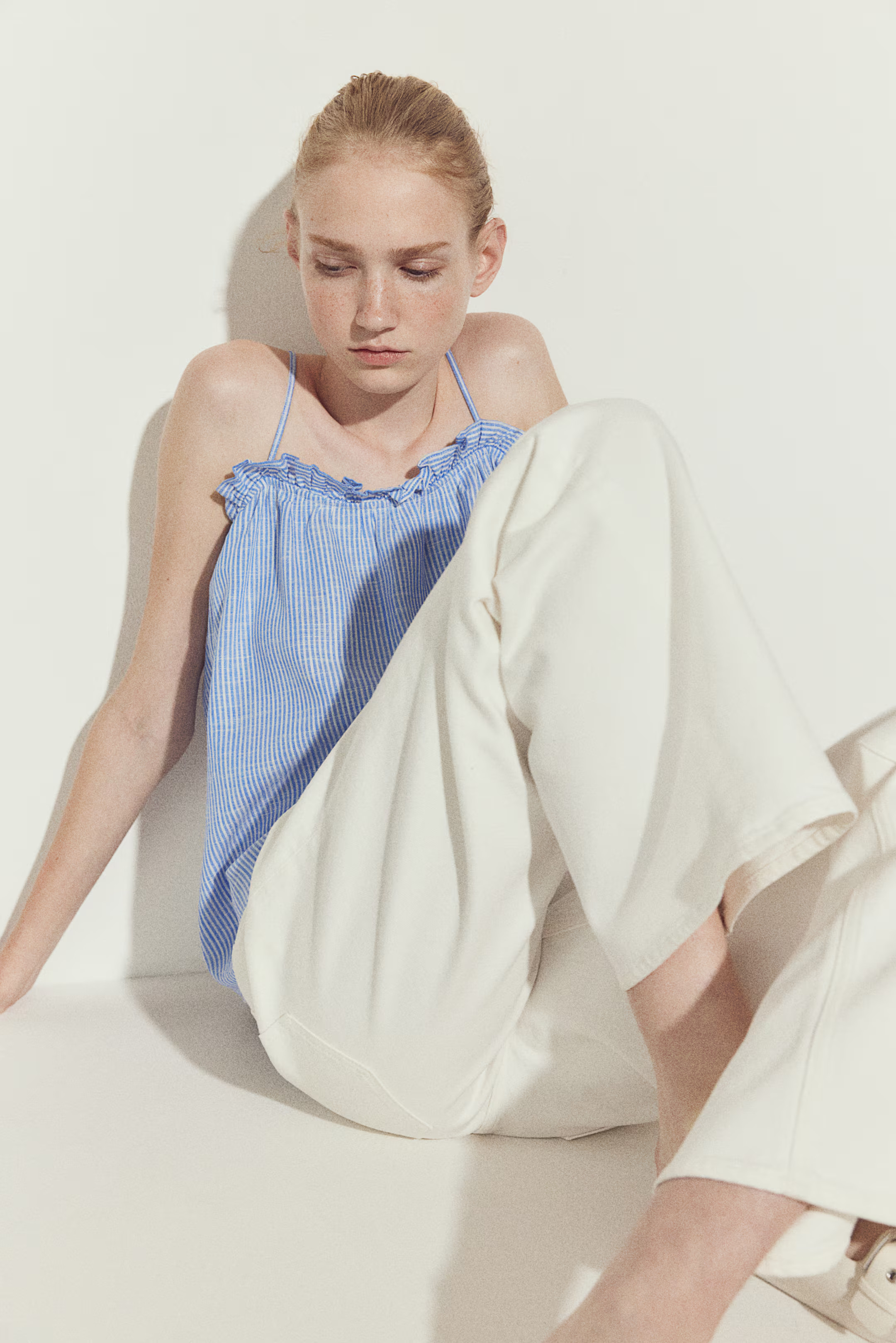 Frill-trimmed strappy top | H&M (UK, MY, IN, SG, PH, TW, HK)