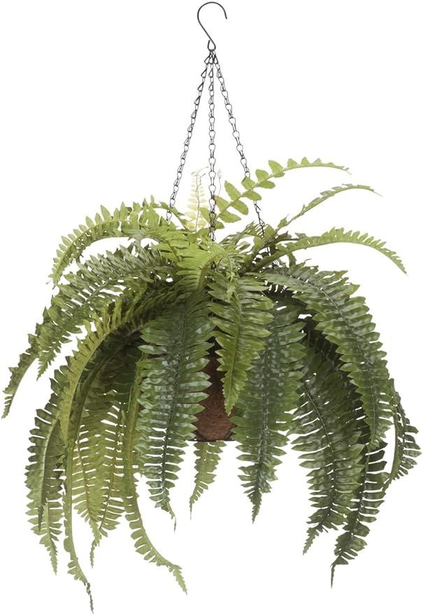 OakRidge Fully Assembled Artificial Fern Hanging Basket – Indoor/Outdoor Use – 23 ½” L | Amazon (US)