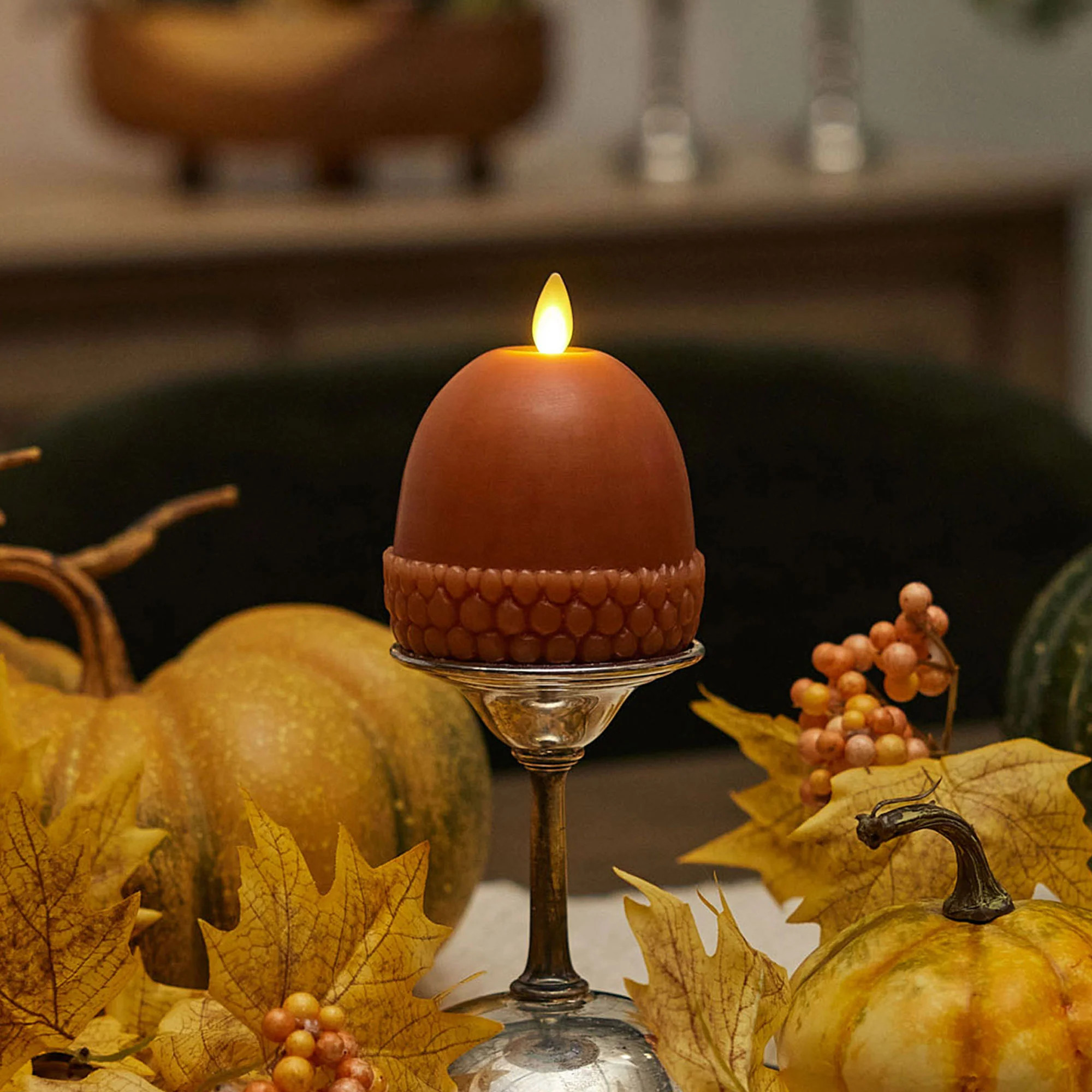 Adobe Flameless Candle Acorn | Luminara
