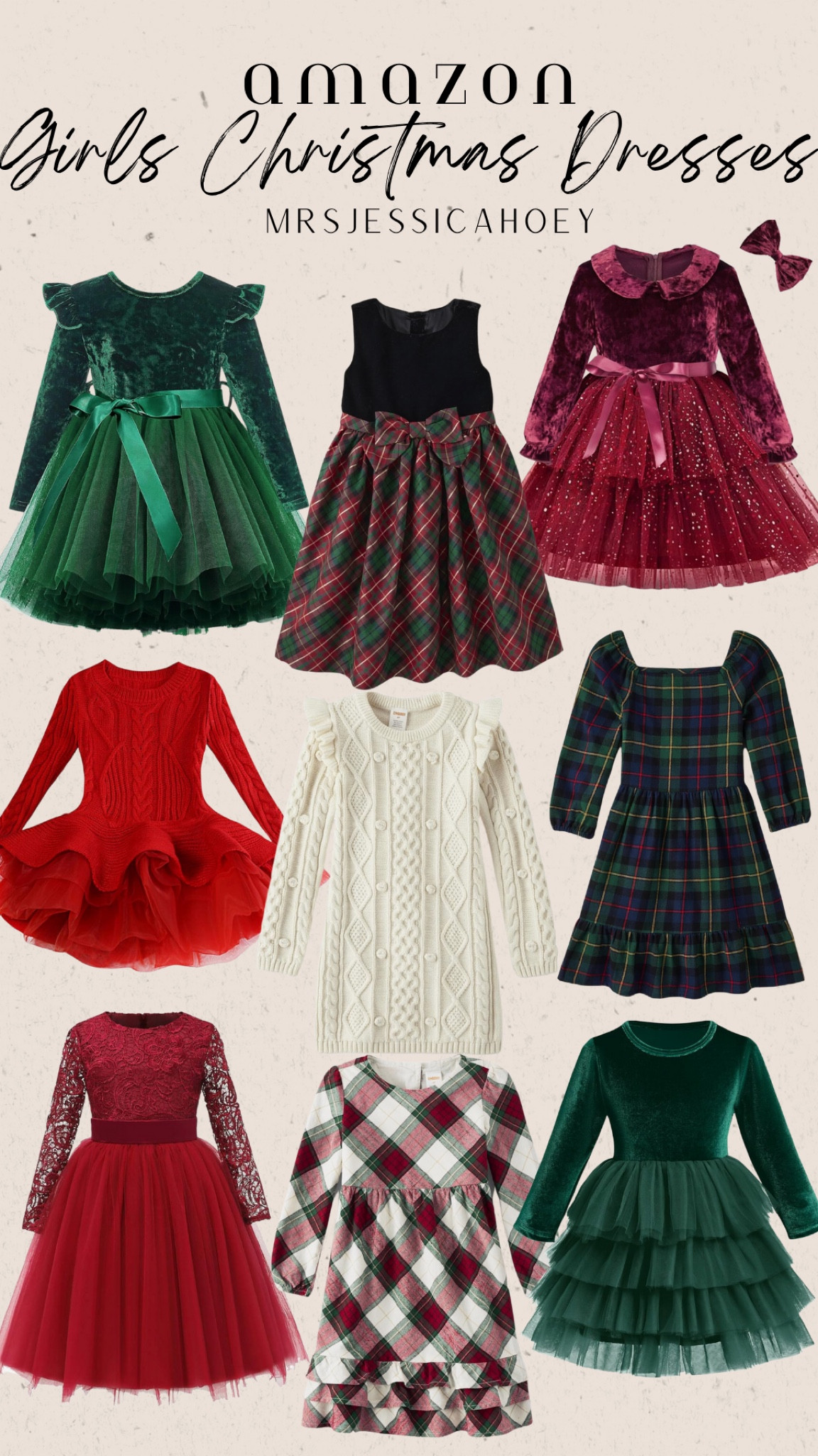 Girls Christmas dresses. Holiday dresses. Red green white dress. Sweater dress. Tulle dress. Long sleeve dress. 

#LTKkids #LTKfindsunder50 #LTKSeasonal