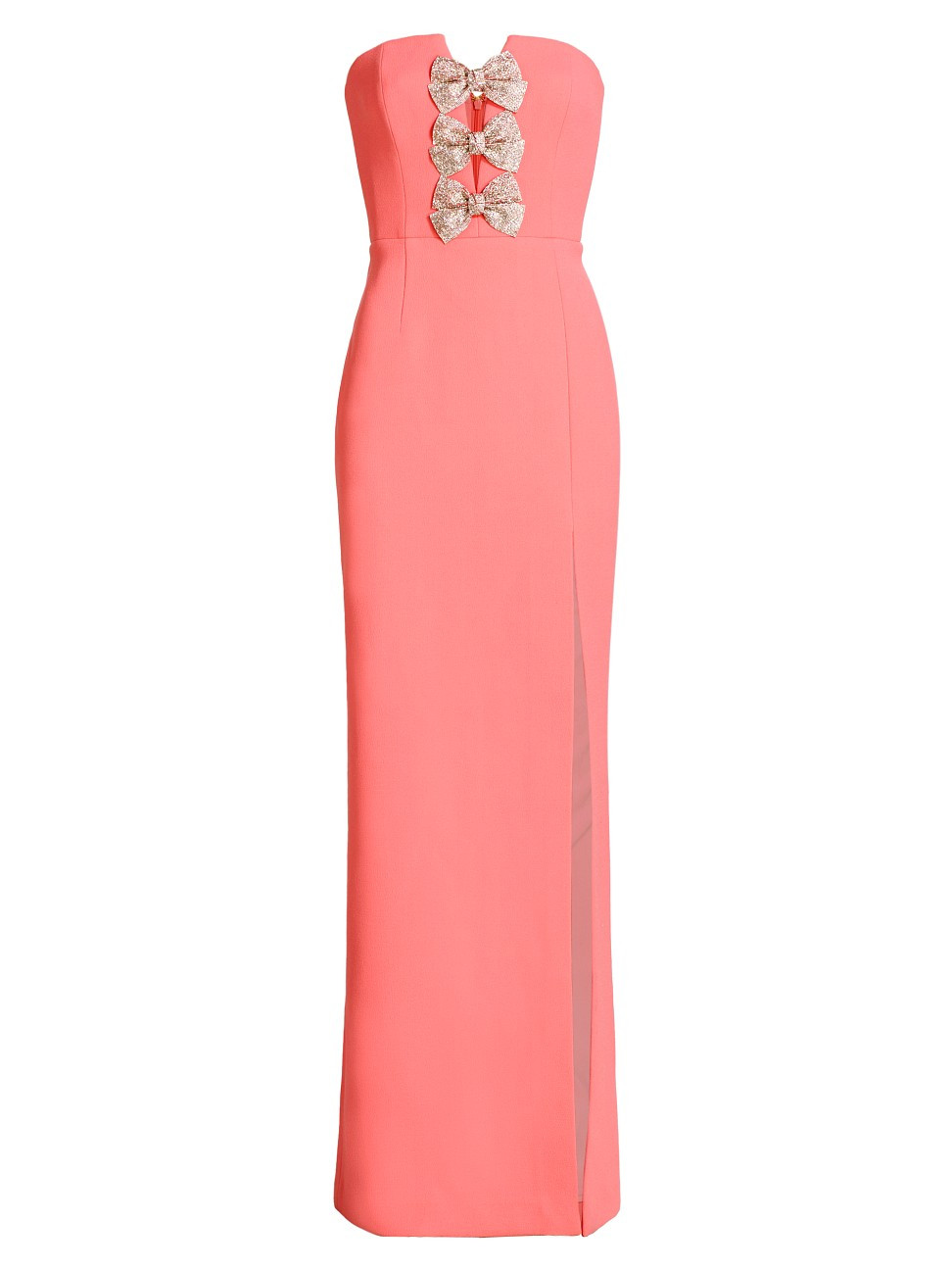 Women's Brittany Strapless Bow Gown - Coral - Size 8 | Saks Fifth Avenue