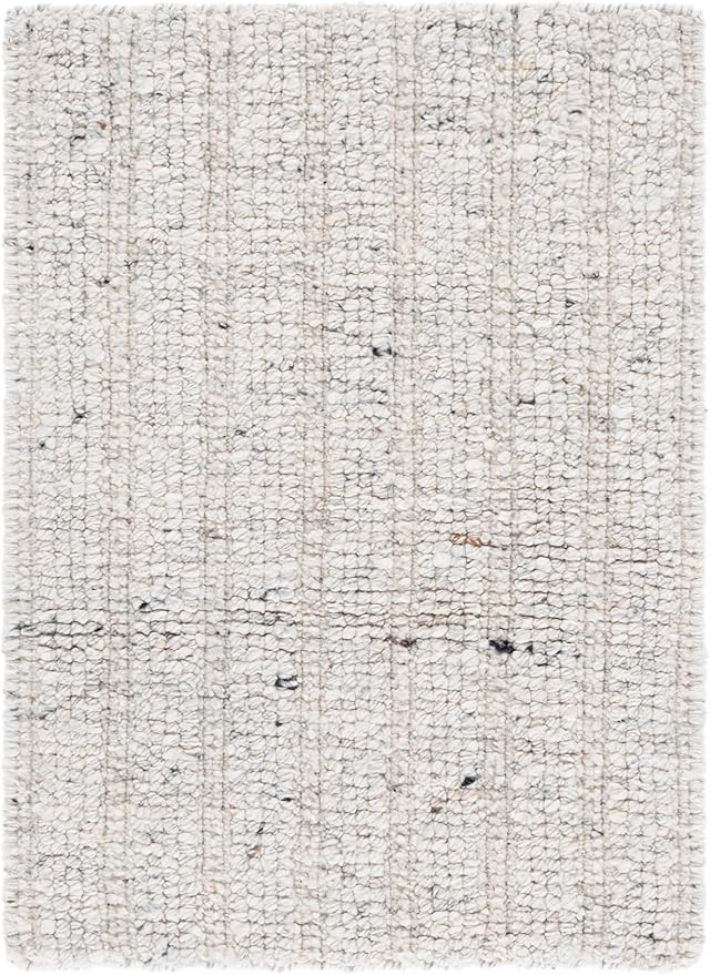 SAFAVIEH Area Rug 6x9 - Natura Collection - Silver, Handmade Wool, Ideal for Living Room, Bedroom... | Amazon (US)