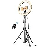 UBeesize 12'' Ring Light with 62'' Selfie Stick Tripod, LED Ring Light with Stand and Phone Holder f | Amazon (US)