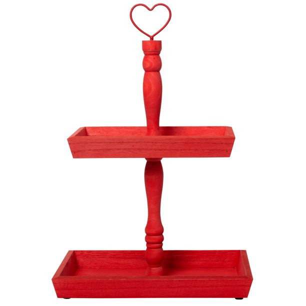Way To Celebrate Red Tiered Valentine’s Day Tray - Walmart.com | Walmart (US)