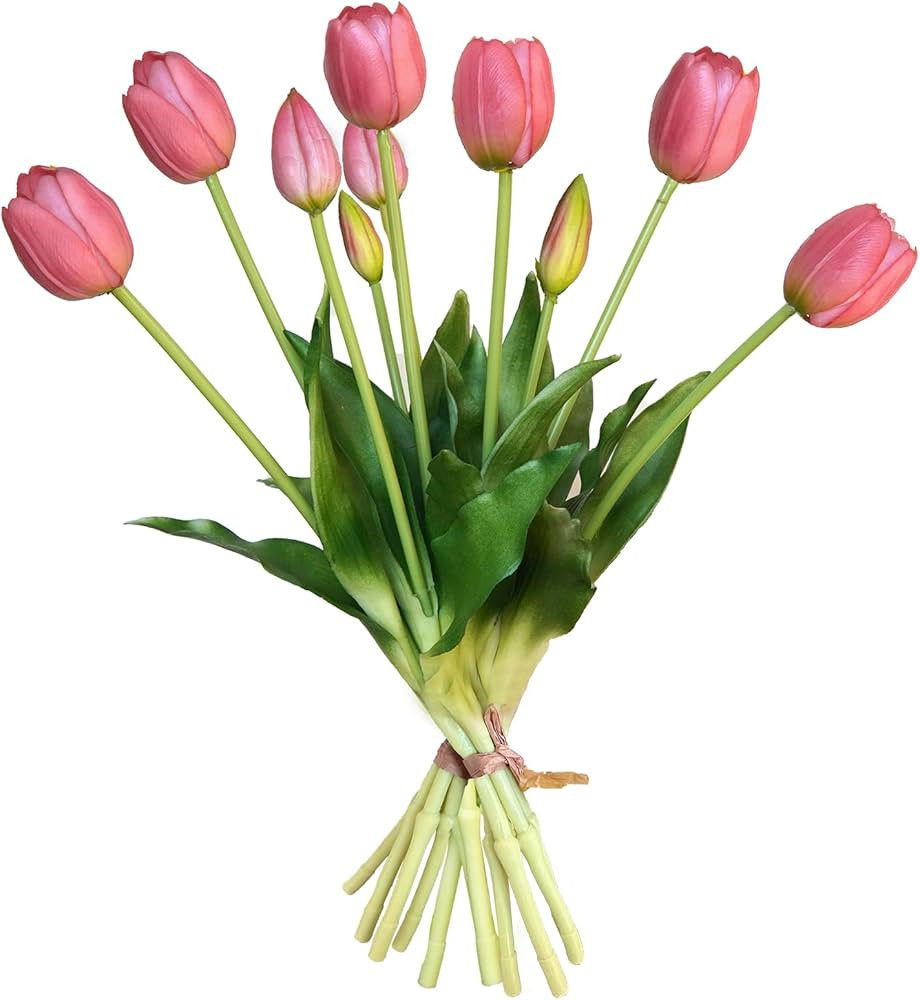 10 Pcs Fake Tulips Tulips Artificial Flowers Real Touch Fake Flowers Artificial Flower Bouquet fo... | Amazon (US)