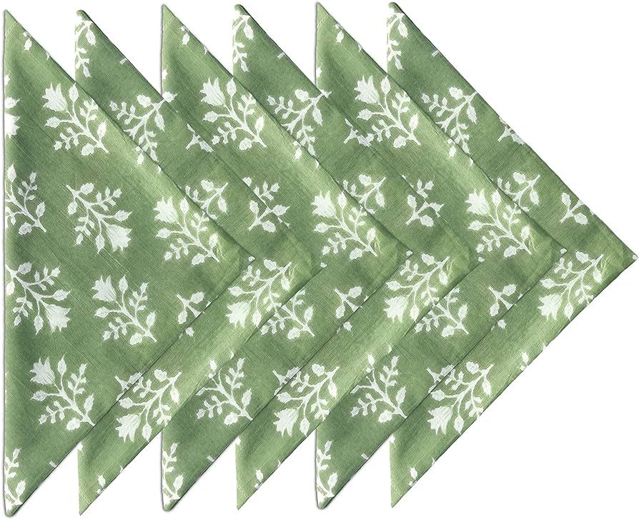 Craftbot Soft Cotton Dinner Napkins 18x18 inches - Washable Thin Cloth Napkins Set of 6 - Everyda... | Amazon (US)