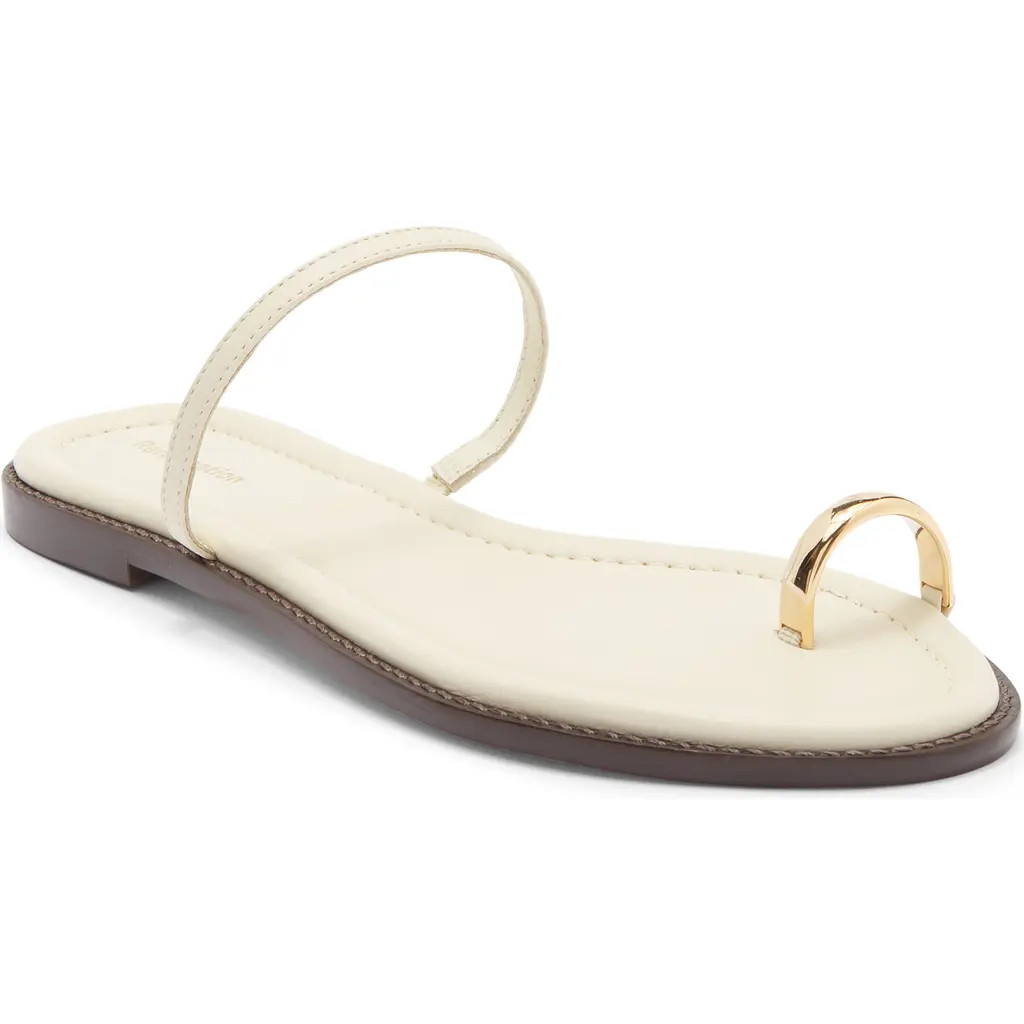 Reformation Cassandra Flat Slide Sandal in Almond Leather at Nordstrom Rack, Size 8.5 | Nordstrom Rack