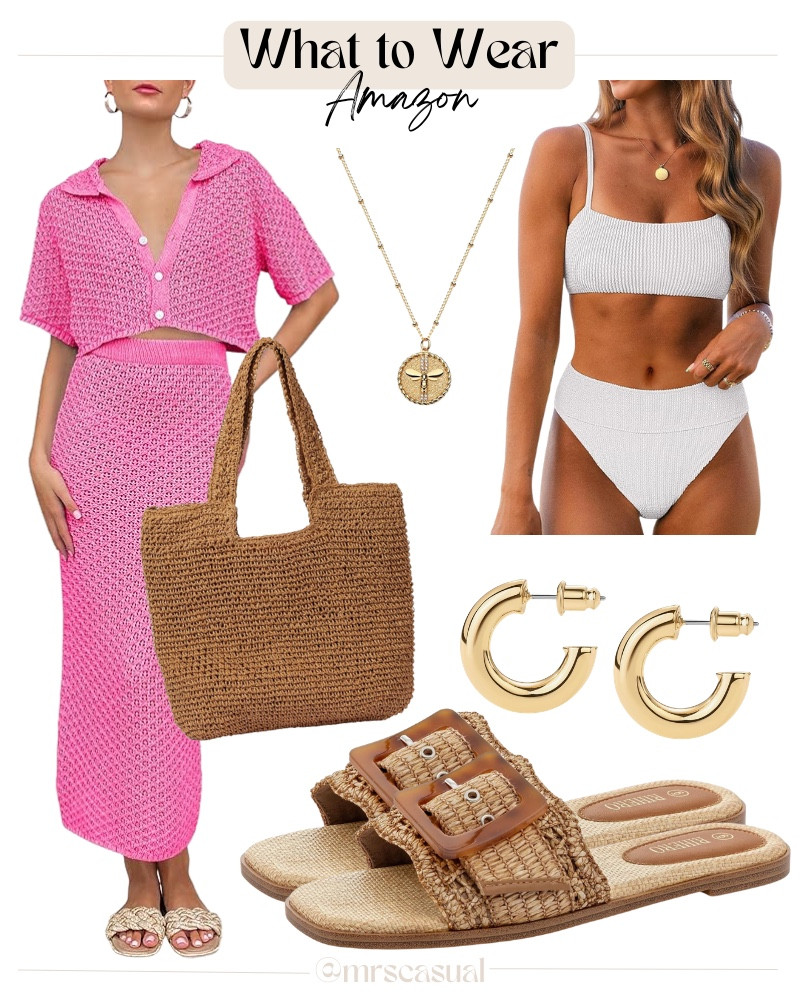 This pink set + swimsuit combo is screaming vacation mode 😍 🔗⬇️

#LTKTravel #LTKSwim #LTKSeasonal