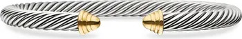David Yurman Classic Cable Bracelet in Sterling Silver with 14K Yellow Gold Domes, 5mm | Nordstro... | Nordstrom