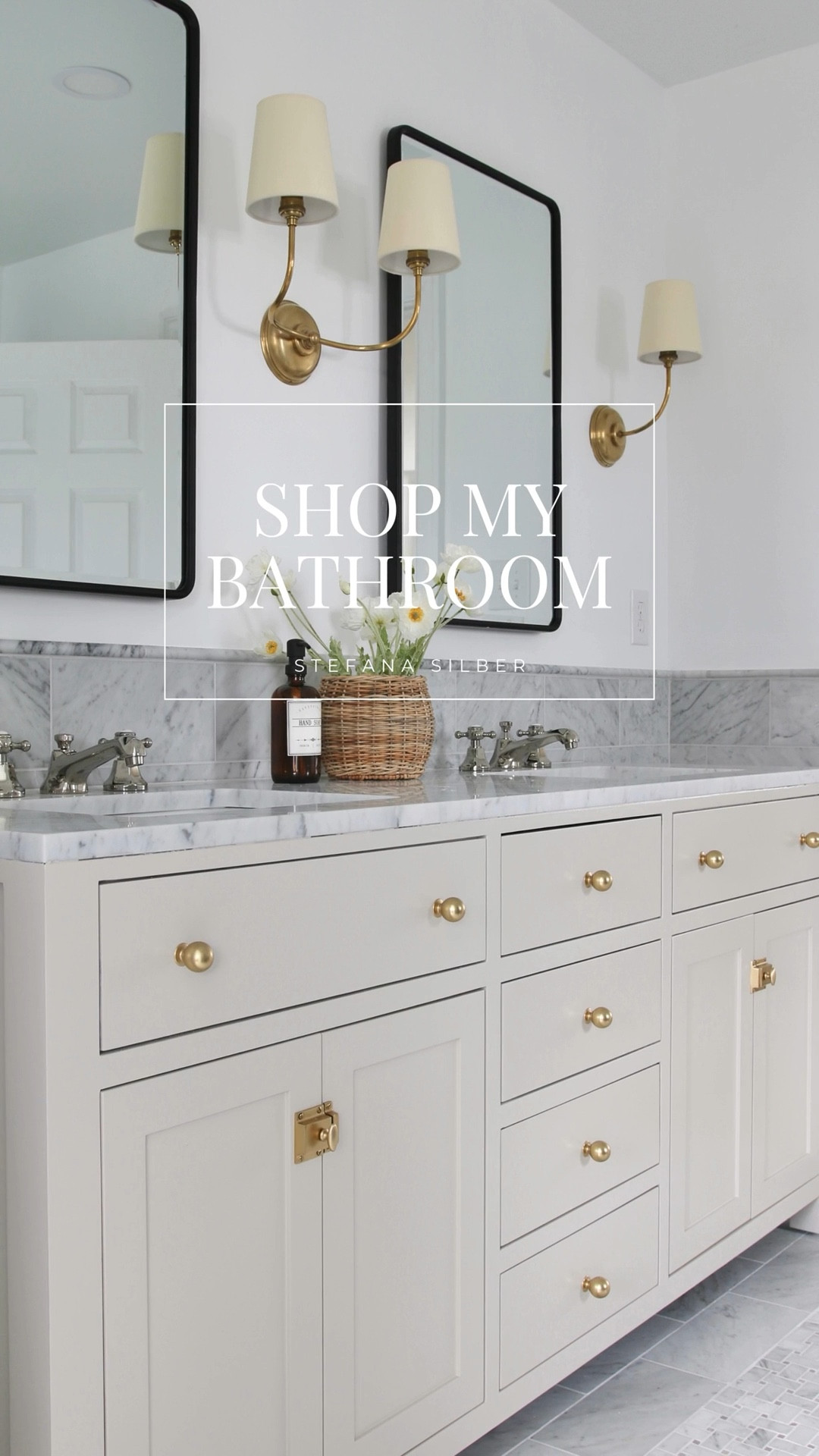 Shop my primary bathroom! 

High-end finishes, marble vanity, wall sconces, hidden medicine cabinet, brass hardware, Home Depot, Rejuvenation, Pottery Barn, Amazon, Wayfair

#LTKStyleTip #LTKOver40 #LTKHome