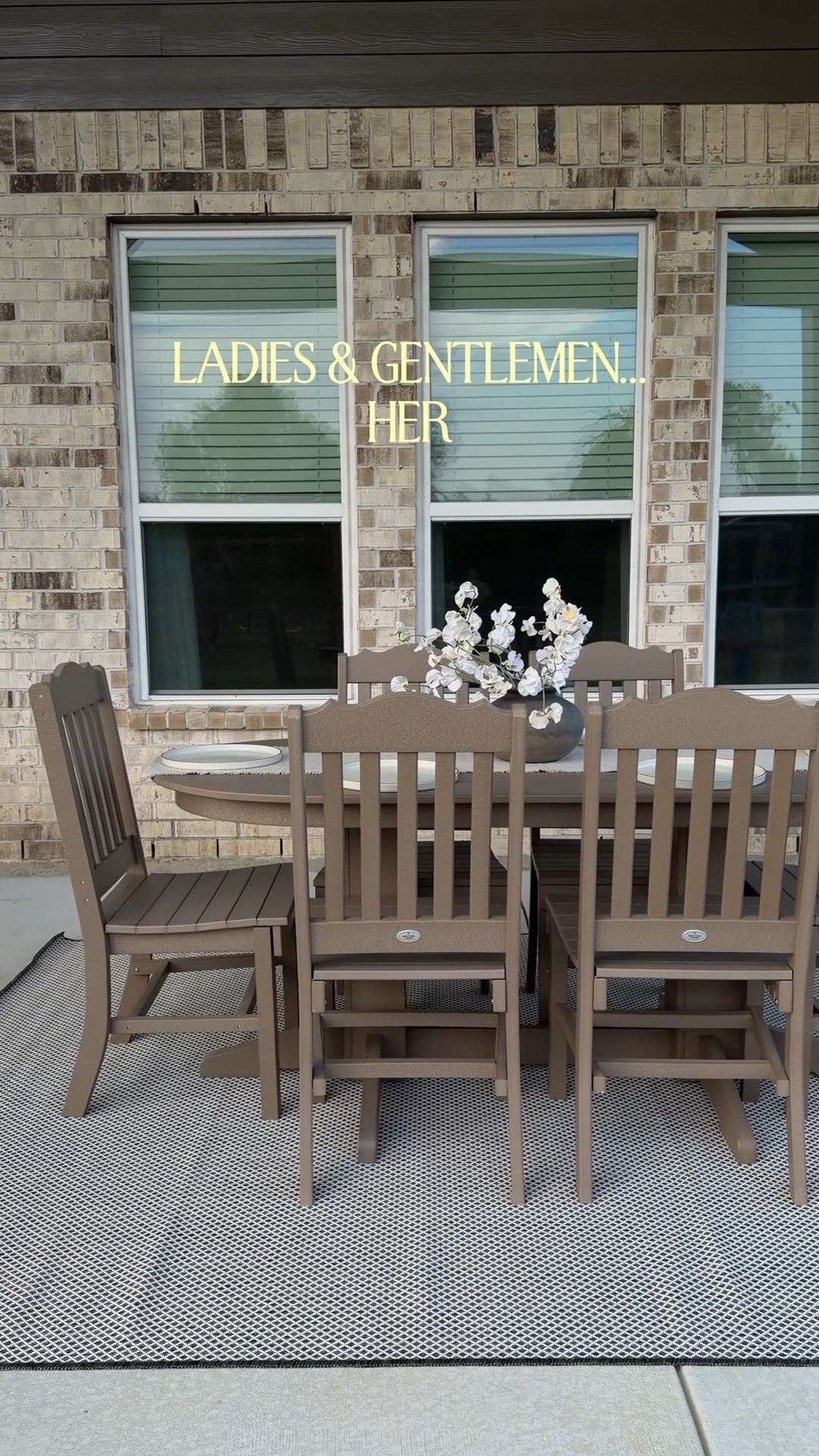 you guys... are you kidding me?! this dining set from @porchswingco is literally everything i dreamed of & more 💭😍 made from weather resistant poly lumber this set is going to last yearrrrrrss 🙌🏼 you guys know we love to host, so an outdoor dining table was a MUST on my list when updating the patio. now all i need is a crisp 60 evening, my gal pals & chili cooking on the stove 😮‍💨🍷✨️ ⁠
⁠
⁠
#outdoordining #outdoorfurniture #patiomakeover #backyardmakeover #patiofurniture

#LTKHome