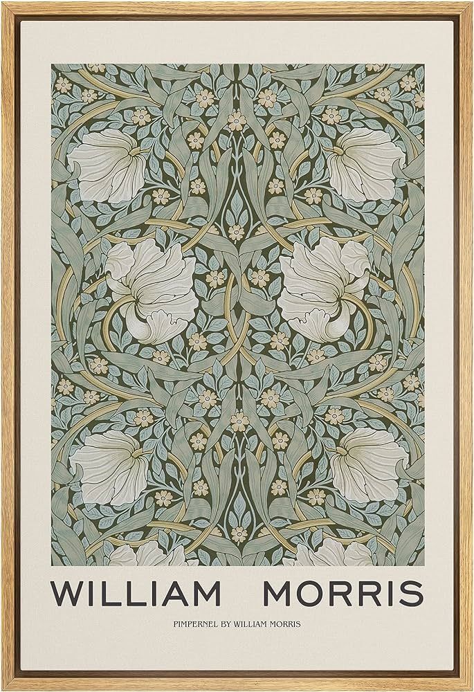 wall26 Framed Canvas Print Wall Art Pimpernel Flowers by William Morris Historic Cultural Illustr... | Amazon (US)