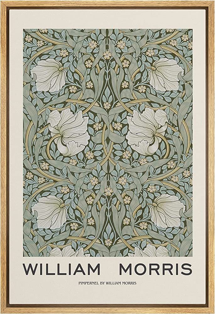 wall26 Framed Canvas Print Wall Art Pimpernel Flowers by William Morris Historic Cultural Illustr... | Amazon (US)