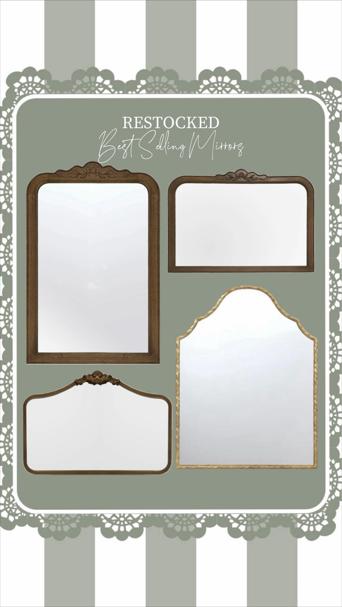 Some of our best selling mirrors have been restocked!!

#LTKSeasonal #LTKHome