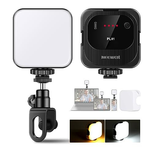 NEEWER Selfie Light, Portable Clip on LED Video Light with Cold Shoe, Phone Laptop Webcam Lighting for Streaming, Video Conferencing, Zoom Meeting, TikTok Vlogging, Makeup, Photography, PL81 | Amazon (US)