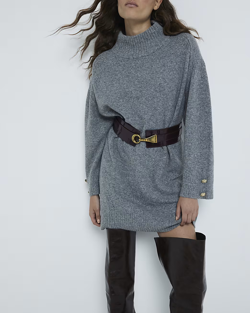 Red Elasticated Lobster Clip Belt | River Island (UK & IE)