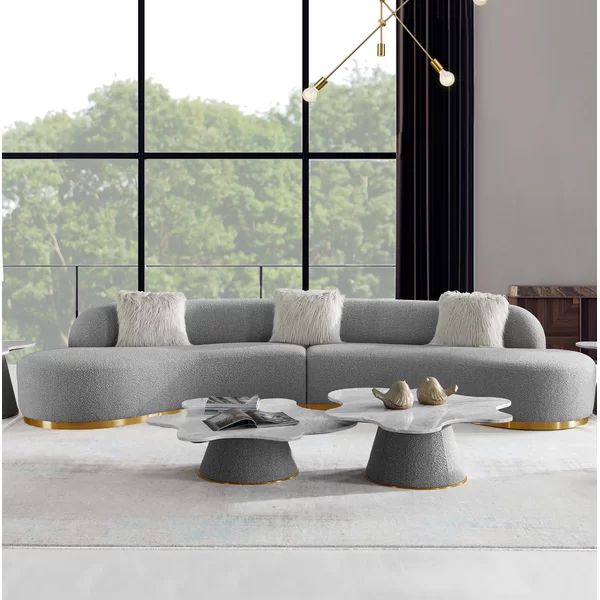 Simona 150.4'' Armless Curved Sofa | Wayfair North America