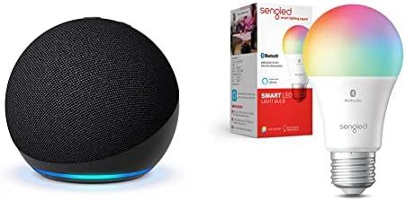 Echo Dot (5th Gen) | Charcoal with Sengled Bluetooth Color bulb | Alexa smart home starter kit | Amazon (US)