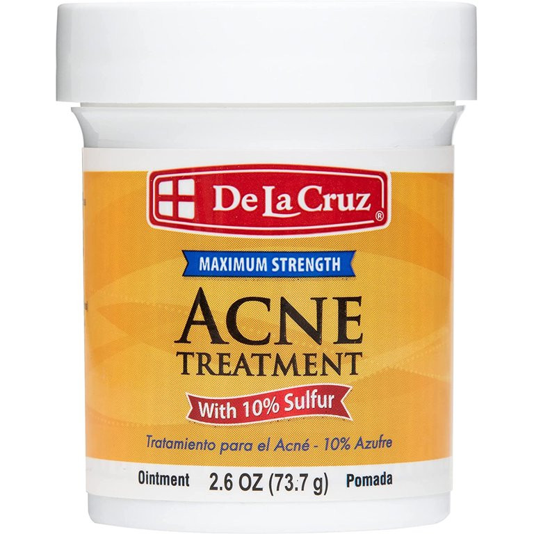 De La Cruz Acne Treatment with 10% Sulfur for Cystic Acne, Pimples Blackheads 2.6 Oz | Walmart (US)