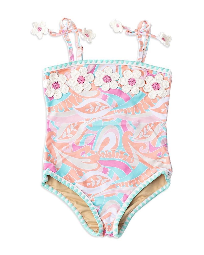 Shade Critters Girls' Tutti Fruity Daisy Crochet Pom Pom Swimsuit - Little Kid, Big Kid | Bloomingdale's (US)